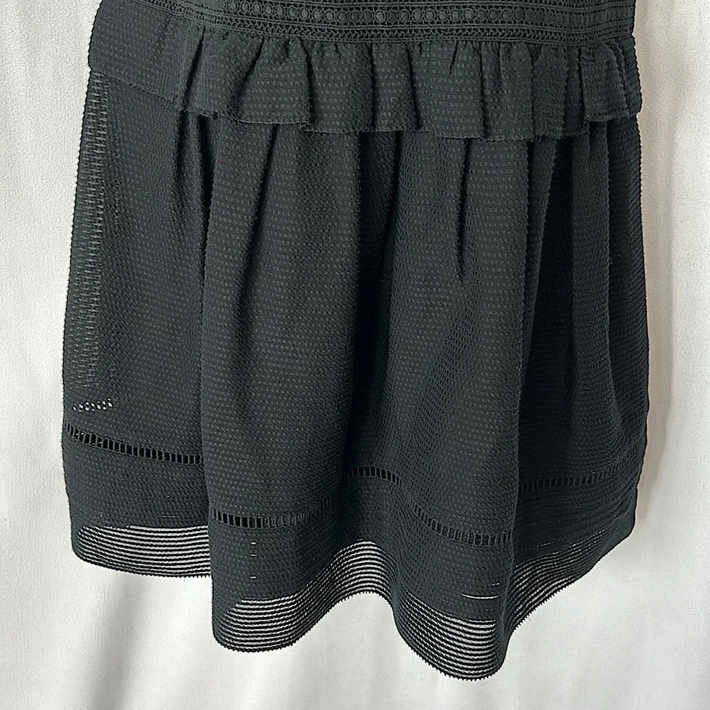 Burberry Brit Authenticated Black Embroidery Cotton Sleeveless Dress *Sz 2* 🌺🌺 - Picture 4 of 7